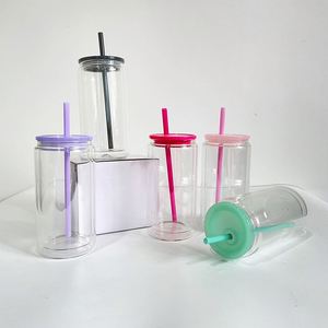 Vaso de Vidrio de Borosilicato Transparente, Libre de BPA, para Café Helado, Refrescos, Cerveza, Vino, 12oz 15oz, Taza de Vidrio Tipo Bola de Nieve con Orificio en la Base - Product Image 4