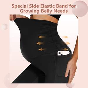 <span class=keywords><strong>Legging</strong></span> taille haute essentiel pour femmes, coupe secrète, pantalon skinny de <span class=keywords><strong>grossesse</strong></span>, leggings de maternité avec poche - Product Image 3