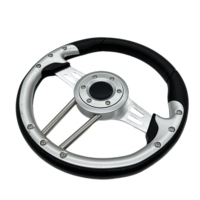 Volant universel de 13 pouces Sliver PU Boat Volant de chariot de golf Drift