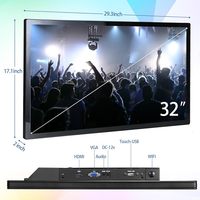 Deze touchscreen-monitor kan worden gebruikt met computers, laptops, tablets, smartphones en gamingapparaten, 32 inch, 1920 x 1080P