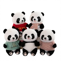 Nouvelle collection : Peluche Panda mignonne à capuche en Polyester et Coton PP, Figurine pour machine à griffes, 11-30cm, Cadeau de parc