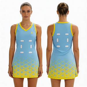 Conjunto de Uniforme de Netball con Vestido y Pantalones Cortos a Juego para Partidos, Logotipo Personalizado, Apto para Ligas y Torneos - Product Image 4
