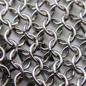 Welded Stainless Steel Chain Mail Ring Mesh Chainmail Bag Chain Link Ring Mesh <strong>Decorative</strong> <strong>Screen</strong> - Product Image 2