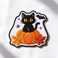 Patch brodé thermocollant personnalisé ODM/OEM pour Halloween, applique effrayante pour l'artisanat, les cadeaux de fêtes, les vêtements, les sacs, les chapeaux et le bricolage