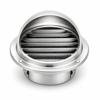 Grille d'aération murale moderne en acier inoxydable, hotte d'extraction, installation sans outil, écran anti-insectes étanche à la pluie, pour salle de bain, cuisine, sèche-linge