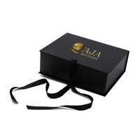 Embalaje de logotipo personalizable elegante extensión de cabello peluca cajas de cartón reutilizables caja de regalo Rosa plegable con cinta