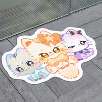 Mode tapis personnalisé tapis dessin animé forme personnalisée tapis tuftés livraison directe concepteur Anime tapis de sol ensemble avec Logo