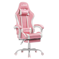Best-seller Chaise de jeu moins chère Chaise de jeu en cuir PU ergonomie pour PC style course lombaire Chaise de travail pivotante réglable à dossier haut