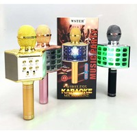 WS868 système de cinéma domestique Portable Rechargeable sans fil Mini haut-parleur karaoké BT avec Microphone