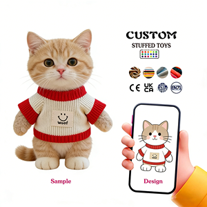 Factory Directly Produced Yellow <strong>Plush</strong> Toy <strong>Cats</strong> with Embroidery Craftsmanship High Quality <strong>Plush</strong> Toys Customized Doll Service - Product Image 1