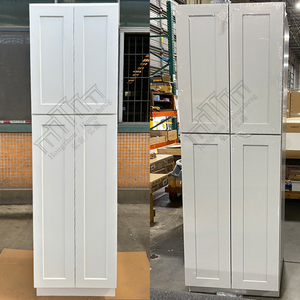 Lemari Dapur Modular Kayu Solid Siap Pakai RTA dari Gudang Lokal Amerika, Cat Abu-abu Shaker, Lemari Pantry Dapur AS - Product Image 2