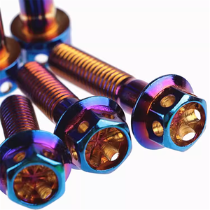 Vente chaude Boulon En Titane Brûlé Moto Modifié <span class=keywords><strong>Vis</strong></span> À Bride <span class=keywords><strong>Creuse</strong></span> M6 <span class=keywords><strong>Vis</strong></span> <span class=keywords><strong>Hexagonale</strong></span> En Acier Inoxydable - Product Image 5