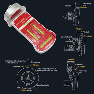 चुंबकीय कैमबर, कैस्टर और मुख्य पिन कैमबर गेज सटीक माप के साथ मोटर - Product Image 3