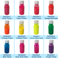 Pâte liquide fluorescente à base d'eau résistante à la chaleur, 12 couleurs pour encre à base d'eau/peinture Pigment néon