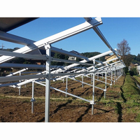 Structure de montage au sol pour panneaux solaires en aluminium 5 MW, facile à installer, système de support photovoltaïque avec vis de fixation au sol