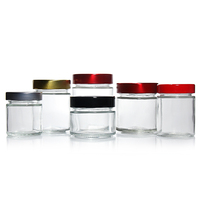 Bocaux en verre pour miel et piment avec couvercle, 106 ml, 180 ml, 212 ml, 304 ml, 750 ml