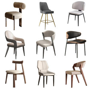 Chaises de restaurant en cuir PU à dossier haut de luxe moderne de <span class=keywords><strong>haute</strong></span> qualité avec pieds en métal Meubles rembourrés souples pour hôtels - Product Image 6