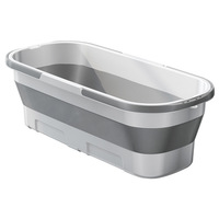 Seau à serpillière portable rectangulaire en plastique PP, étanche, épaissi, durable, 10L, pliable, moderne, pour lavage de voiture, extérieur, voyage