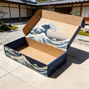 קופסת אריזת מתנה למשלוח במסחר אלקטרוני, ניתנת להתאמה אישית, ידידותית לסביבה, ניתנת למחזור, עשויה מחומרים ממוחזרים, הדפסה בארבעה צבעים - Product Image 3