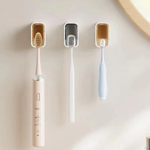 Soporte de Pared para Cepillos de Dientes, de Plástico, con Tapa Abatible, Impermeable y a Prueba de Polvo, Venta al Por Mayor - Product Image 5