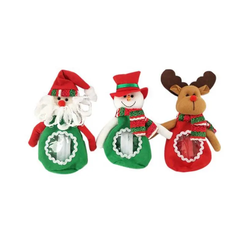 Urlaub Dekor Weihnachten Vlies Süßigkeiten Tasche Santa Claus Ornamente Weihnachts dekorationen Totten Treat Tasche