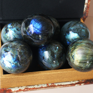 Bán buôn quả cầu trang trí đá <span class=keywords><strong>Labradorite</strong></span> tự nhiên cỡ lớn (không có đế), thích hợp làm quà tặng bạn bè - Product Image 3