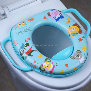 Orinal suave para entrenamiento, base colorida, Impresión de PVC, asiento de <span class=keywords><strong>inodoro</strong></span> para bebés/niños, asiento de orinal fácil de limpiar - Product Image 6