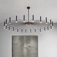 Plafonnier moderne occidental simple pour salon, D180cm, charmant luminaire décoratif de bureau, plafonnier artistique à plusieurs têtes pour la maison