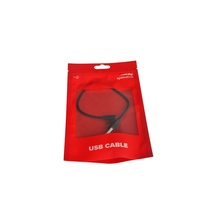 Sac d'emballage en plastique à fermeture éclair, pour câble Usb, personnalisé, pochette de rangement, chargeur de câble Usb, unités