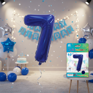 40 \ "บอลลูนฟิล์มอลูมิเนียมสีฟ้า No.7 240ชิ้น /cs สำหรับตกแต่งงานปาร์ตี้ - Product Image 3