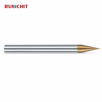 Fraise à diamètre micro HRC70 à 2 dents en carbure pour usinage CNC d'acier trempé et moules de précision