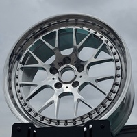 Roues de voiture de course en alliage 5x130 6061-T6 personnalisées 19-24 pouces à lèvre profonde polie 35mm ET forgées sur mesure pour roues Porsche 718