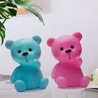 Veilleuse LED en forme d'ours de dessin animé Boyid pour enfants et bébés, en silicone, pour la chambre à coucher