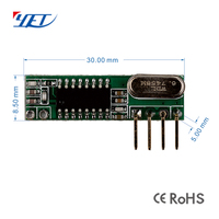 Módulo Receptor RF EV1527 Decodificador de 433Mhz DC 12V 1 Canal con Código Variable