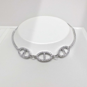 wholesale plata 925 <b>silver</b> Romantic Heart Cut Crystal <b>bracelet</b> geometric gold plated cubic zirconia double-deck Link <b>Bracelets</b> - Product Image 4