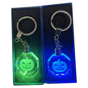 Llavero LED promocional personalizado para Halloween, mini artesanía luminosa, fantasma de calabaza, llaveros de calabaza de Halloween con luz LED - Product Image 6