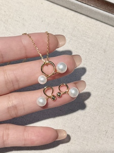Boucles d'oreilles clous en argent 925 plaqué or 18 carats UM Jewelry, perles d'eau douce naturelles, vente en gros, pour usage quotidien, anniversaire, mariage, cadeau, soirée - Product Image 5