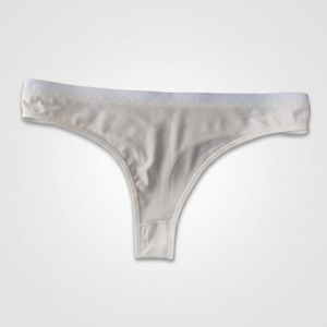 <span class=keywords><strong>Perizoma</strong></span> da <span class=keywords><strong>donna</strong></span> a vita bassa in poliestere <span class=keywords><strong>bianco</strong></span>, ecologico, ad asciugatura rapida, traspirante, a tinta unita, per sublimazione - Product Image 4