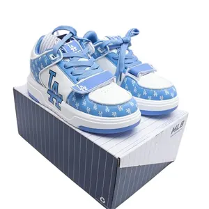 Mid-top dad shoes for women NY Big Logo New York Yankees Team Captain Elevator Shoes 6CM Couple Shoes