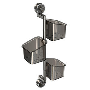 กล่องเก็บของติดผนังในครัว Tiandiyu รูปทรงสี่เหลี่ยมผืนผ้า พร้อมถ้วยดูดสุญญากาศ ทำความสะอาดง่าย สำหรับเก็บกระเทียม ขิง ต้นหอม - Product Image 4