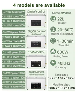 Nettoyeurs à ultrasons industriels 30l pour cartes mères et circuits imprimés, machine de nettoyage à ultrasons 600w, grand bain à ultrasons - Product Image 3