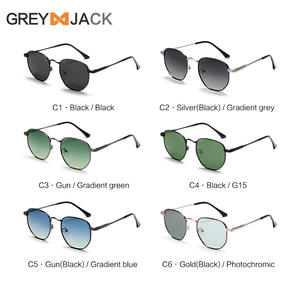 Lunettes de soleil polarisées grises pour hommes, monture en métal, verres TAC, protection UV400, lunettes de soleil pour la conduite, type 3 - Product Image 5