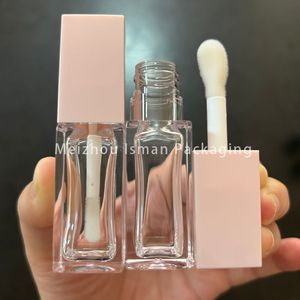 8ml vendita calda PET vuoto quadrato <span class=keywords><strong>verde</strong></span> chiaro bottiglia rosa lucidalabbra <span class=keywords><strong>verde</strong></span> trasparente <span class=keywords><strong>tubo</strong></span> contenitore lucidalabbra <span class=keywords><strong>verde</strong></span> <span class=keywords><strong>acqua</strong></span> con grande spazzola per bacchetta - Product Image 3