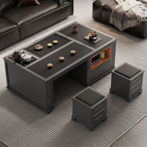 Kung Fu Tea <b>Table</b> Living Room Home Tea Set With Storage Square Artificial Board Coffee <b>Table</b> - Product Image 4