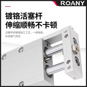 Cylindre à double tige coulissante STWA 10/16/20/25/32*25/50/75 Corps en aluminium Type standard à double action - Product Image 3