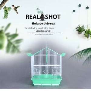 Stile moderno per pappagalli e piccioni Gabbia in metallo pieghevole con posatoi e scatole di cibo grande in ferro - Product Image 4