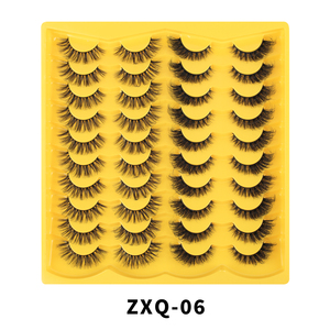 Hot Selling 3D Faux Mink Lashes 20 Pairs Fluffy Vegan Natural False Full Strip <strong>Eyelashes</strong> 3D Silk Mink Eye Lashes - Product Image 5