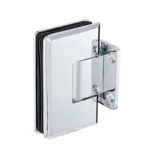 Decormat fábrica 90 graus chanfro borda porta dobradiças para vidro deslizante vidro porta hardware dobradiça