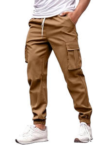 Mens Eco-friendly <b>Harem</b> Cargo Jogger Pants Elastic Waist Drawstring Multi Pocket Casual Outdoor 100% Polyester Regular Daily - Product Image 2