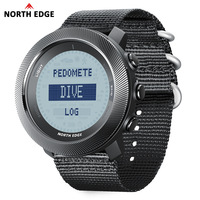 Montre de sport numérique pour homme APACHE-D, affichage numérique, diamètre 50 mm, montre de plongée avec bracelet en nylon, charge électronique